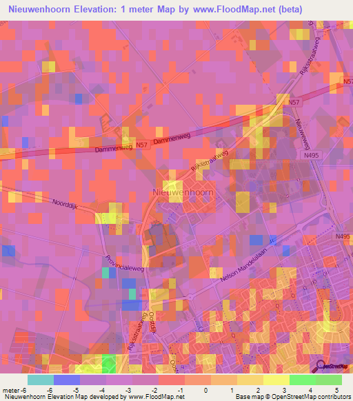 Nieuwenhoorn,Netherlands Elevation Map