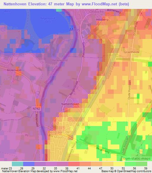 Nattenhoven,Netherlands Elevation Map