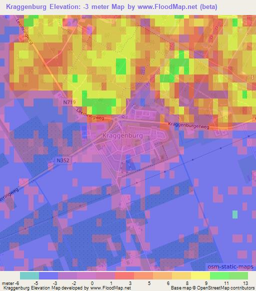 Kraggenburg,Netherlands Elevation Map