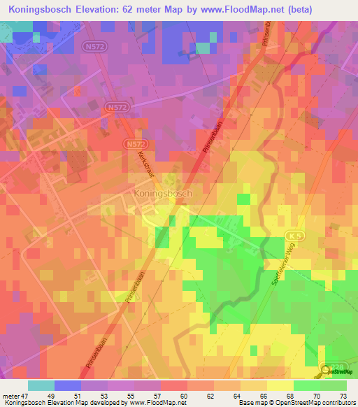 Koningsbosch,Netherlands Elevation Map