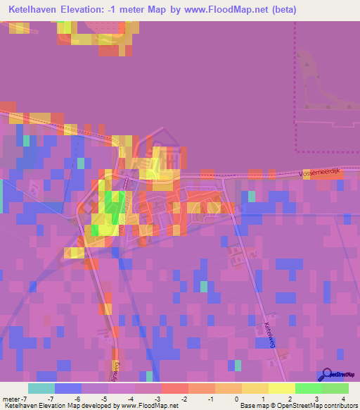 Ketelhaven,Netherlands Elevation Map