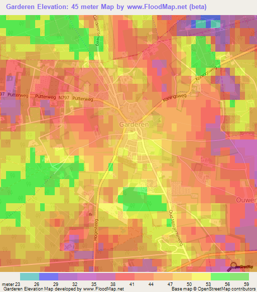 Garderen,Netherlands Elevation Map