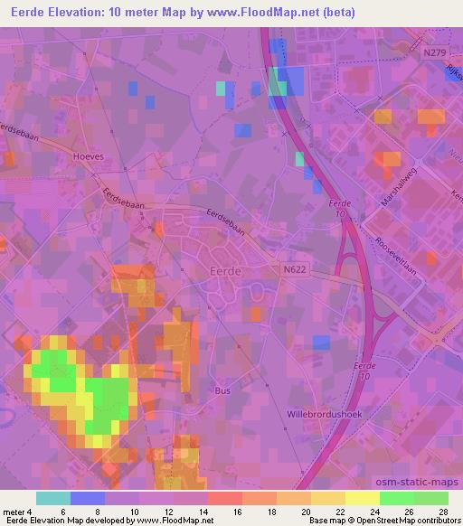 Eerde,Netherlands Elevation Map