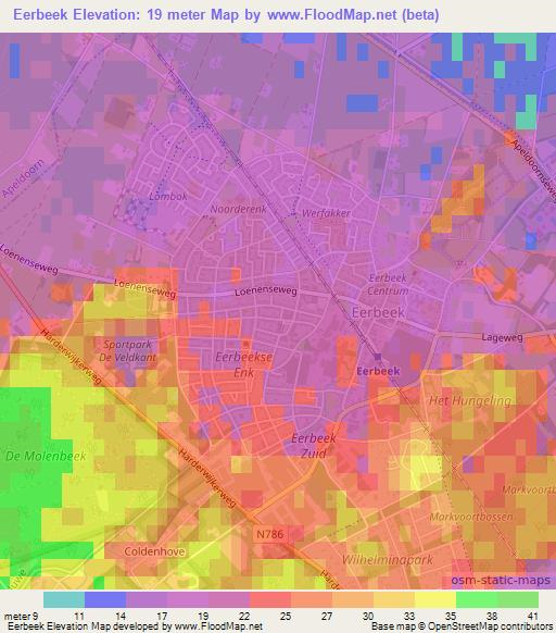 Eerbeek,Netherlands Elevation Map