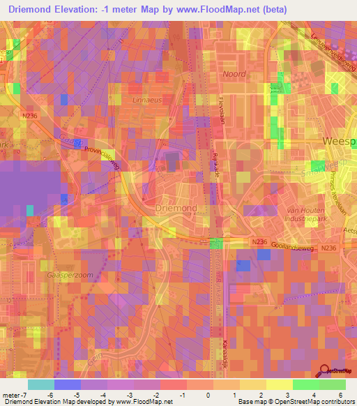 Driemond,Netherlands Elevation Map