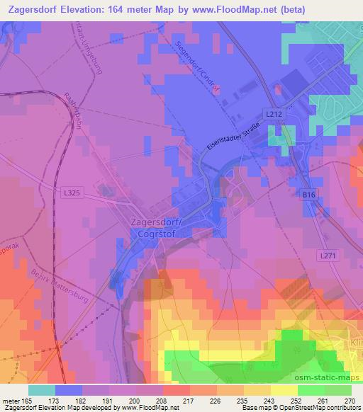 Zagersdorf,Austria Elevation Map