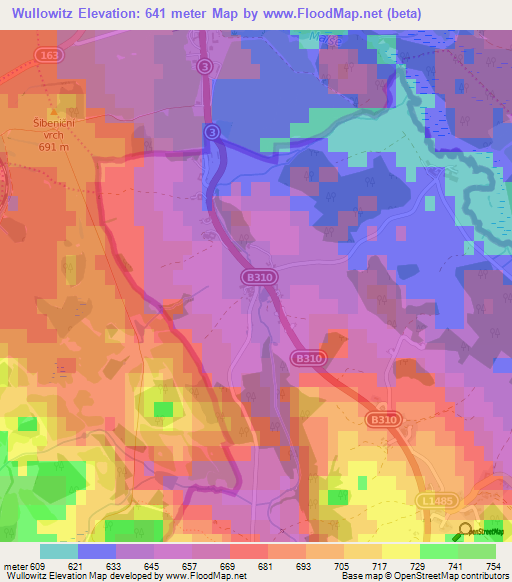 Wullowitz,Austria Elevation Map