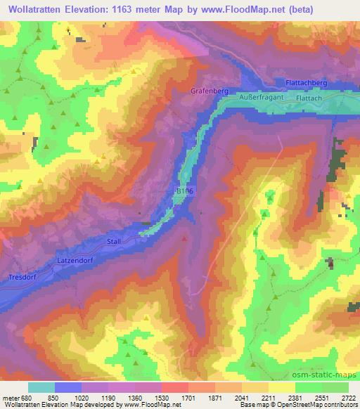 Wollatratten,Austria Elevation Map