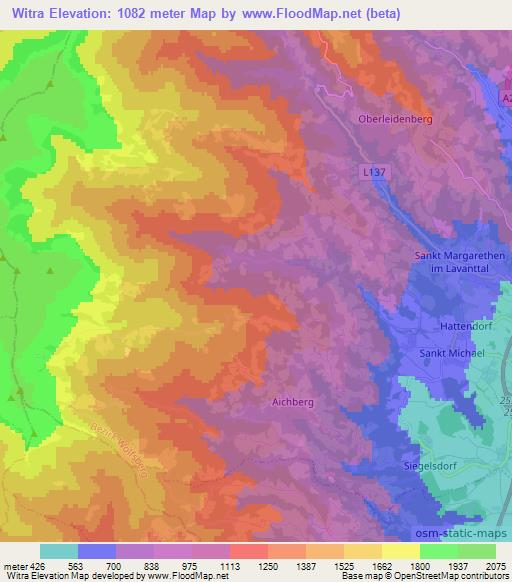 Witra,Austria Elevation Map