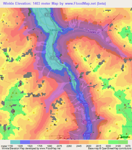 Winkle,Austria Elevation Map