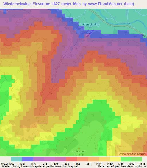 Wiederschwing,Austria Elevation Map