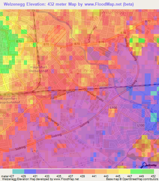 Welzenegg,Austria Elevation Map