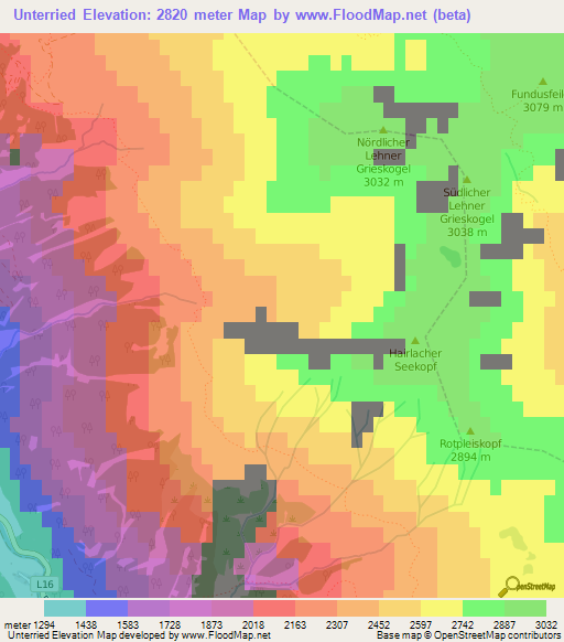 Unterried,Austria Elevation Map