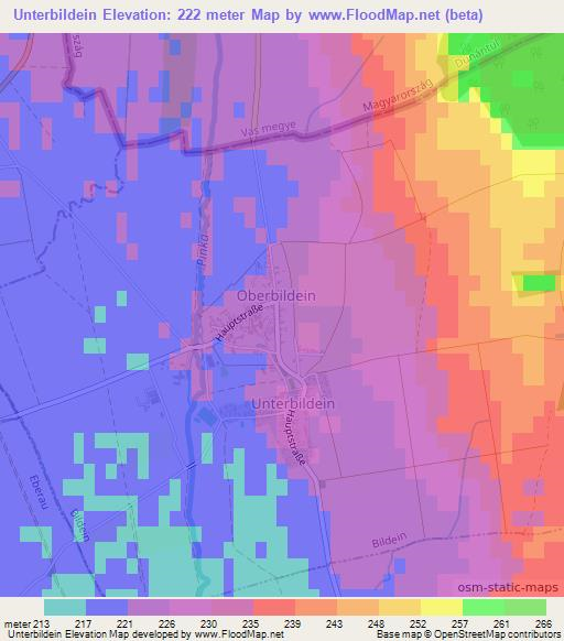 Unterbildein,Austria Elevation Map