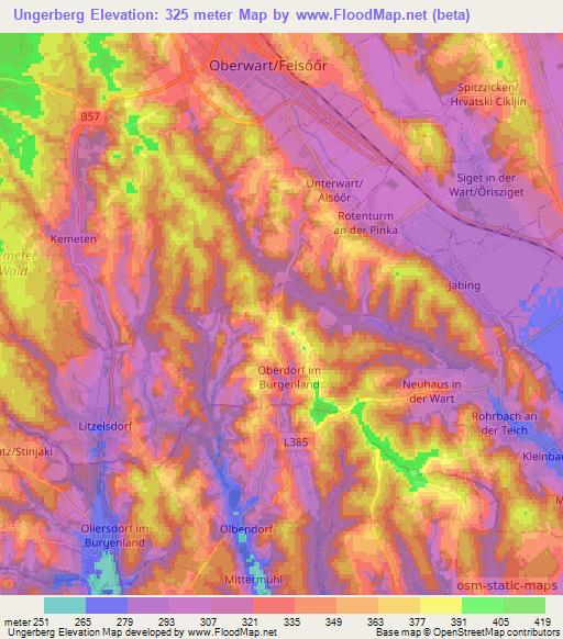 Ungerberg,Austria Elevation Map
