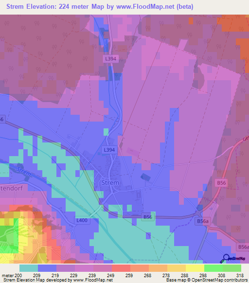 Strem,Austria Elevation Map