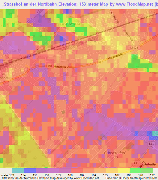 Strasshof an der Nordbahn,Austria Elevation Map