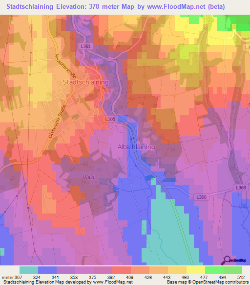 Stadtschlaining,Austria Elevation Map