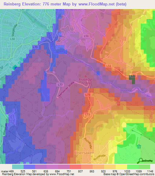 Reinberg,Austria Elevation Map