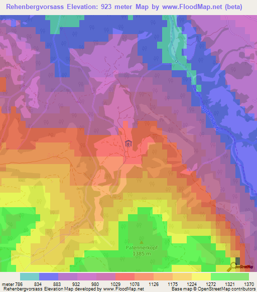 Rehenbergvorsass,Austria Elevation Map