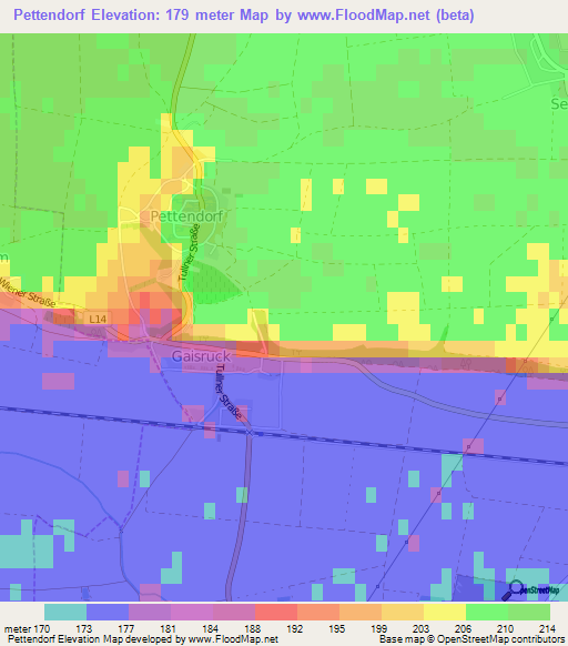 Pettendorf,Austria Elevation Map