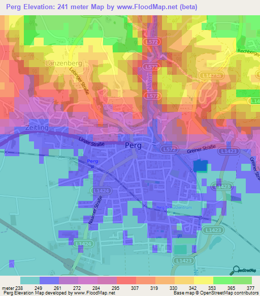 Perg,Austria Elevation Map
