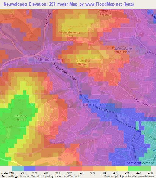 Neuwaldegg,Austria Elevation Map