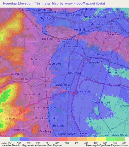 Neuerlaa,Austria Elevation Map