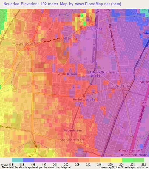 Neuerlaa,Austria Elevation Map