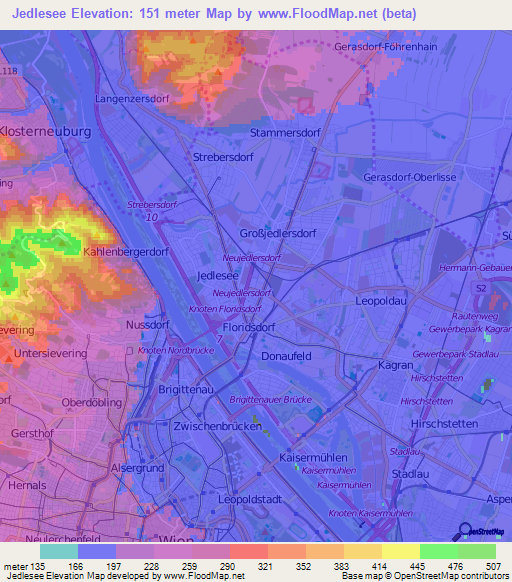 Jedlesee,Austria Elevation Map