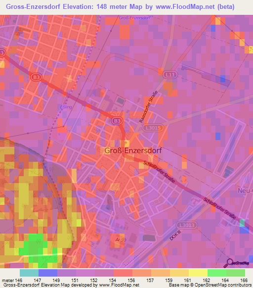 Gross-Enzersdorf,Austria Elevation Map