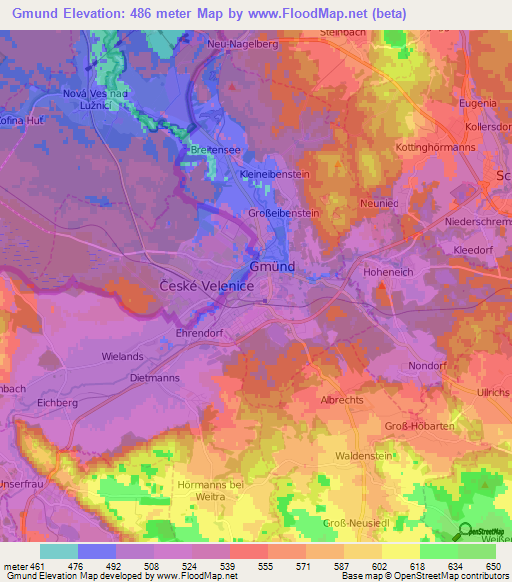 Gmund,Austria Elevation Map