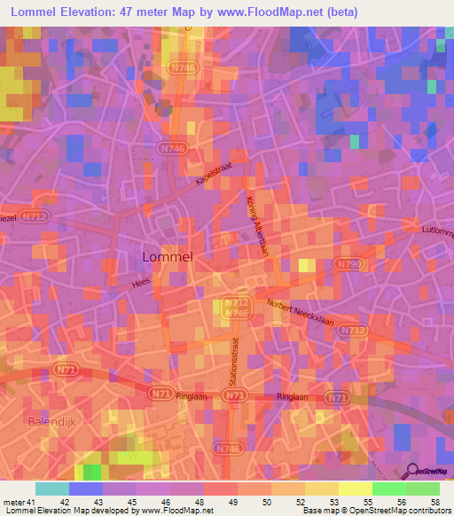 Lommel,Belgium Elevation Map