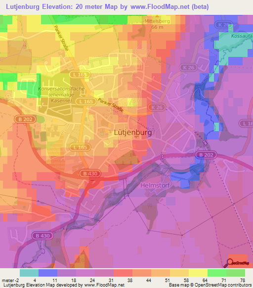 Lutjenburg,Germany Elevation Map