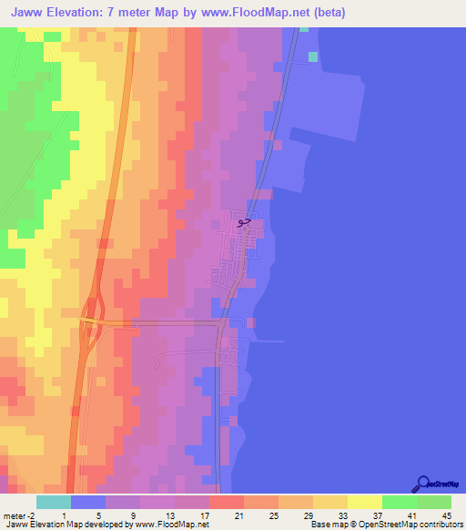 Jaww,Bahrain Elevation Map