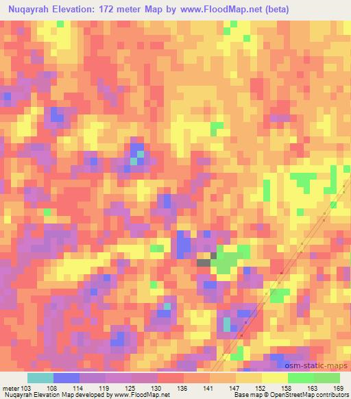 Nuqayrah,United Arab Emirates Elevation Map