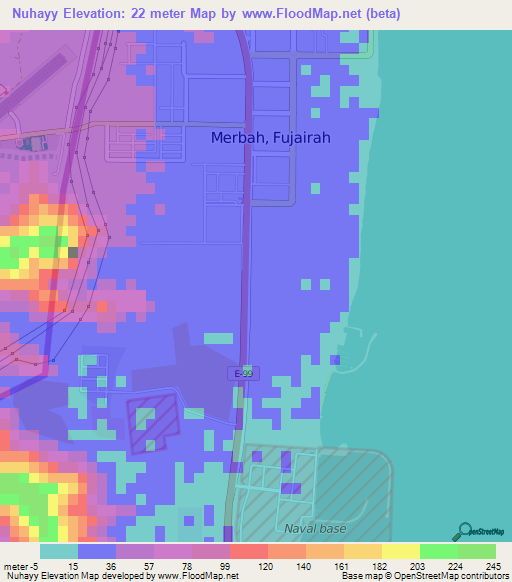Nuhayy,United Arab Emirates Elevation Map