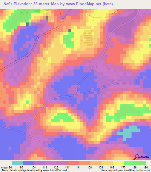 Nafir,United Arab Emirates Elevation Map