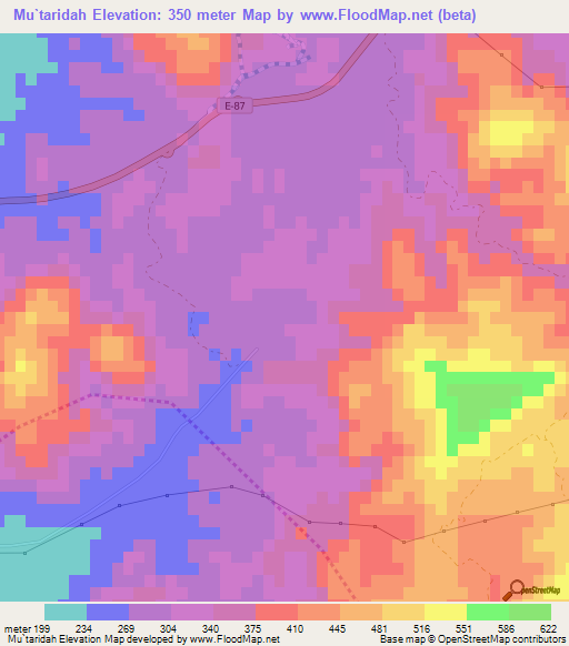 Mu`taridah,United Arab Emirates Elevation Map