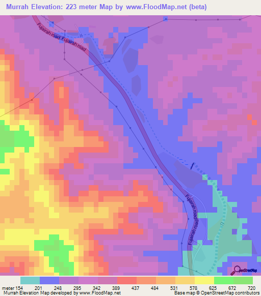 Murrah,United Arab Emirates Elevation Map