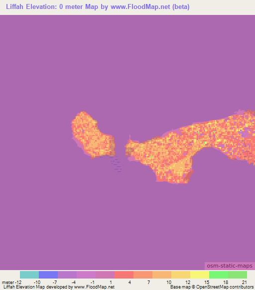 Liffah,United Arab Emirates Elevation Map