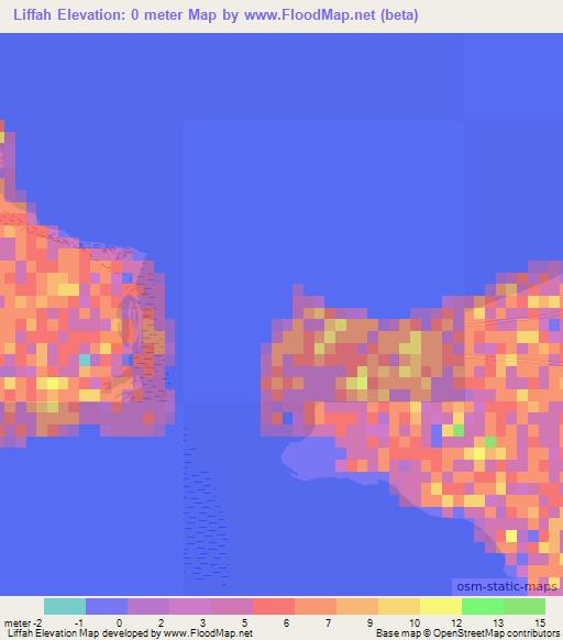 Liffah,United Arab Emirates Elevation Map