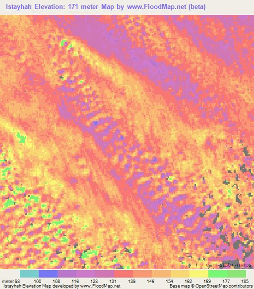 Istayhah,United Arab Emirates Elevation Map