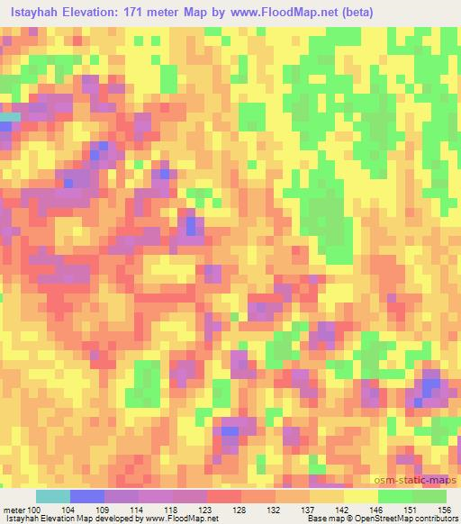 Istayhah,United Arab Emirates Elevation Map