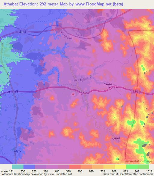 Athabat,United Arab Emirates Elevation Map