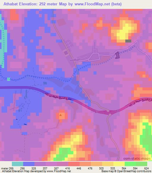 Athabat,United Arab Emirates Elevation Map