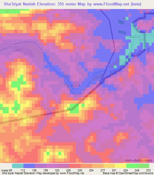 Sha`biyat Naslah,United Arab Emirates Elevation Map