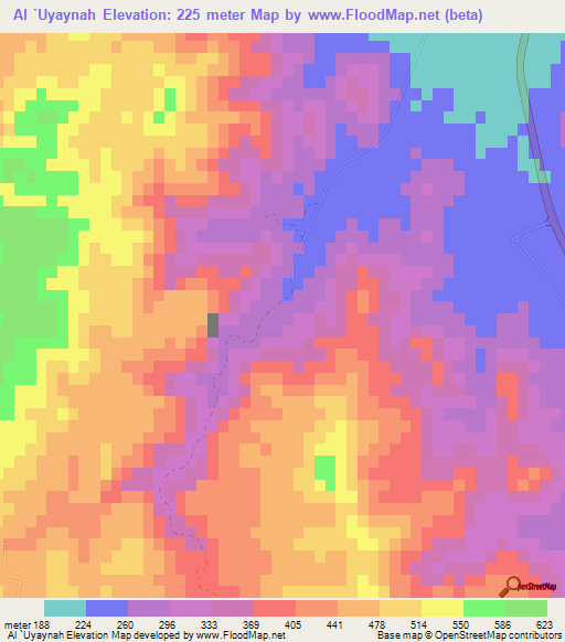 Al `Uyaynah,United Arab Emirates Elevation Map