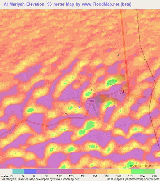 Al Mariyah,United Arab Emirates Elevation Map