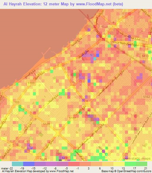 Al Hayrah,United Arab Emirates Elevation Map